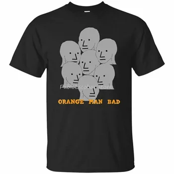 Футболки с мемами Npc Grey Lives Group Think Orange Man Bad Черная футболка Размер S-5Xl Летний Стиль Повседневная Одежда Футболка