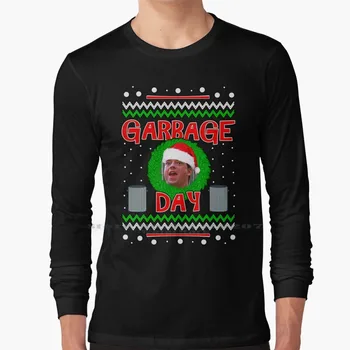 День мусора!-Рождественский свитер, футболка из 100% чистого хлопка, Рождественский свитер, Рождественские фильмы о Дне мусора, Культовый фильм ужасов, кинотеатр