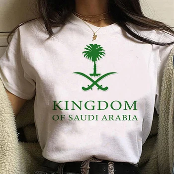 Женская футболка Kingdom of Saudi Arabia, японская футболка Y2K, женская одежда 2000-х годов