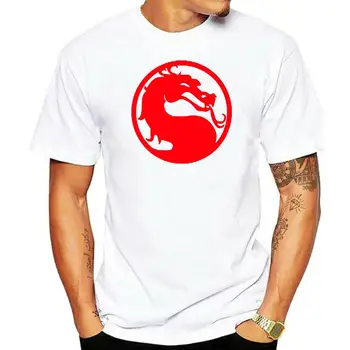 мужская футболка с логотипом MORTAL KOMBAT видеоигры dragon film